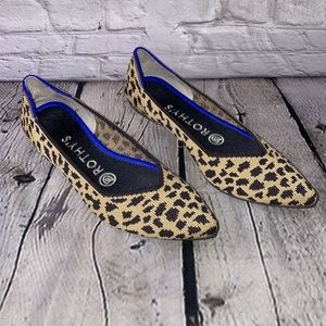 Rothy’s Leopard Points Flats Size 5.5 Excellent Used Condition Rare Ones